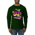 thumbnail image 1 of Totally 80's Forever Vintage Mens Long Sleeve Shirt, Forest Green, X-Large, 1 of 5