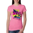 thumbnail image 1 of Totally 80's Forever Vintage Womens Slim Fit Junior Tee, Hot Pink, Medium, 1 of 5