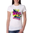 thumbnail image 1 of Totally 80's Forever Vintage Womens Slim Fit Junior Tee, White, XX-Large, 1 of 5