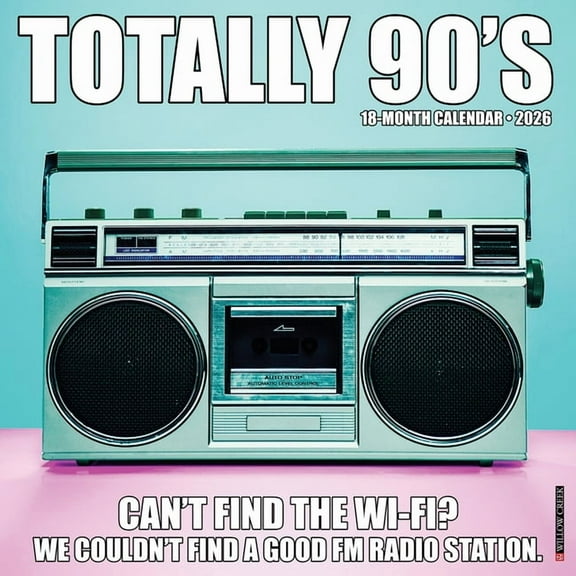 Totally 90s 2026 Wall Calendar, (Paperback)