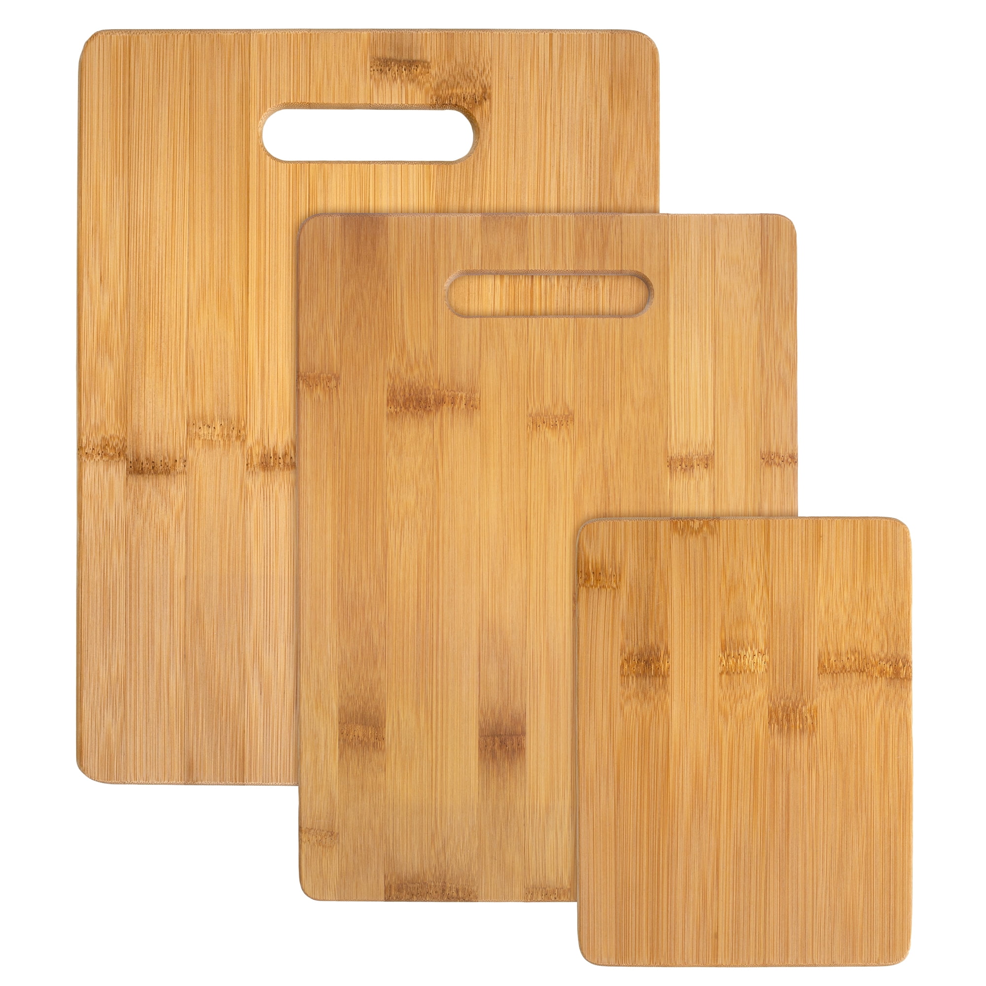 3-Piece Bamboo Cutting Board Set, 15 x 12, 12 x 9 and 9 x 6