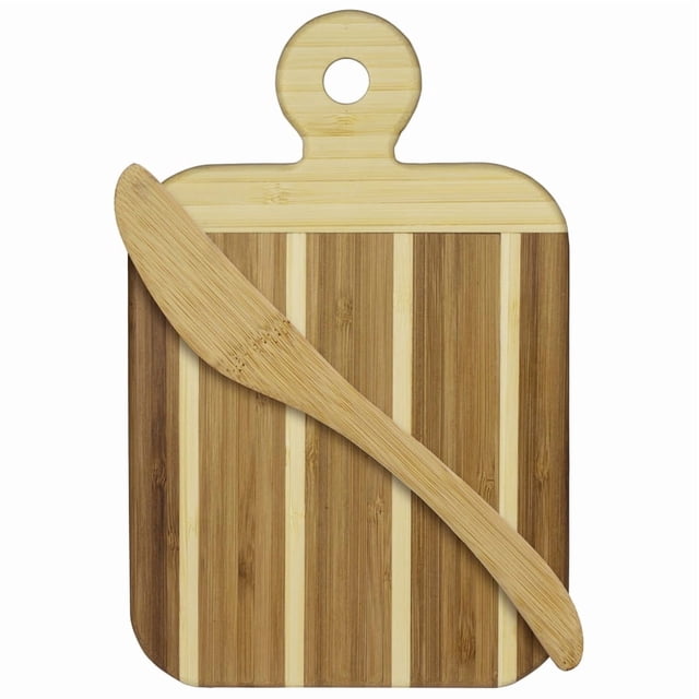 Totally Bamboo 9 in. L X 6 in. W X 0.5 in. Bamboo Striped Cutting Board ...