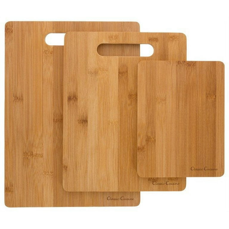 Totally Bamboo 3-Piece Bamboo Cutting Board Set; 3 Assorted Sizes of Bamboo  Wood Cutting Boards for Kitchen