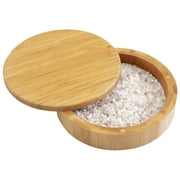 Totally Bamboo Barkeepers Salt Box, Margarita Salt Rimmer for Cocktail Drinks, Home Bar Accessory with Magnetic Swivel Lid