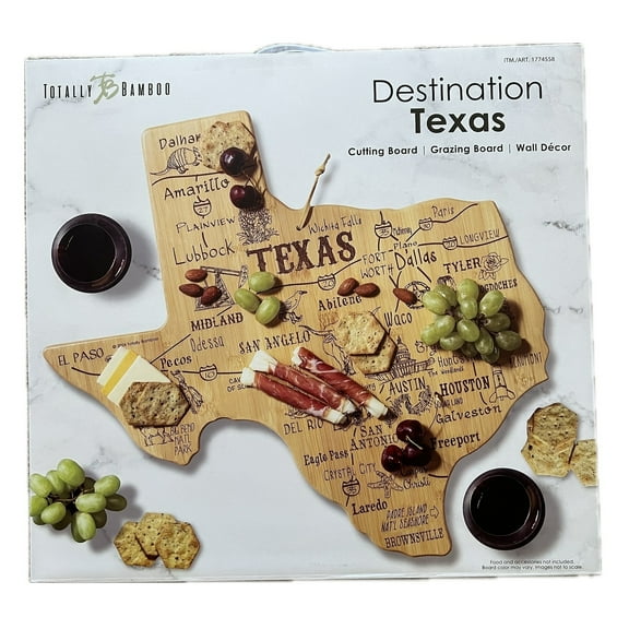 Totally Bamboo Destination Texas Cutting Board, 20" x 18.9"
