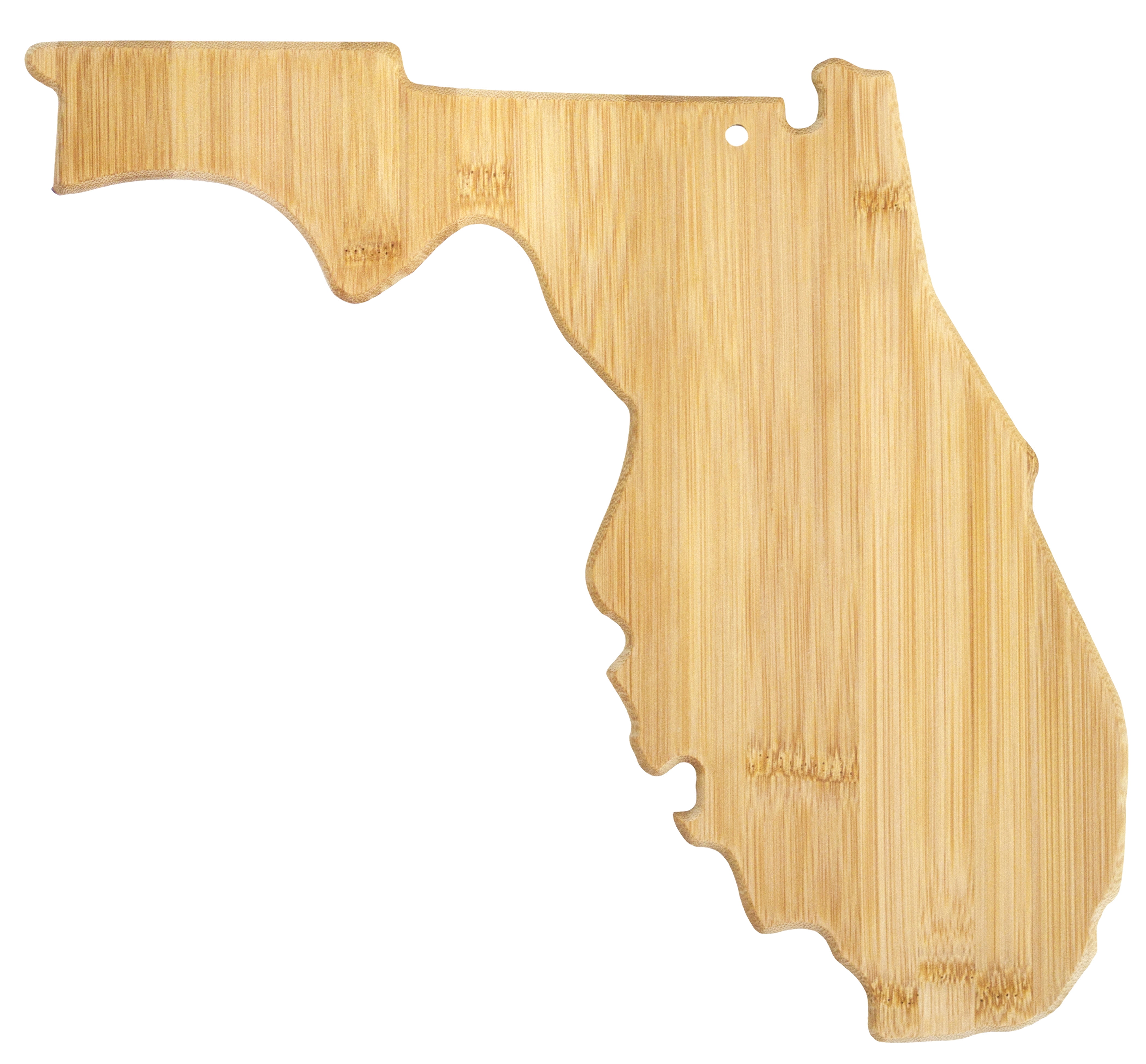 Florida State Shaped Bamboo Cutting and Serving Board