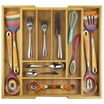 thumbnail interactive-video image 1 of Totally Bamboo Kitchen Drawer Organizer, Expandable Silverware and Utensil Holder, 8 Compartments with Dividers, 1 of 7