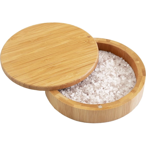 Totally Bamboo Margarita Salt Rimmer  Eco-Friendly Bamboo Glass Rimmer with Swivel Lid and Magnetic Closure |   Cocktail Bar Tool for Margaritas and More