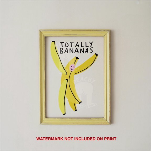 Totally Bananas Fruit Kitchen Wall Art Decor Unframed Paper Print