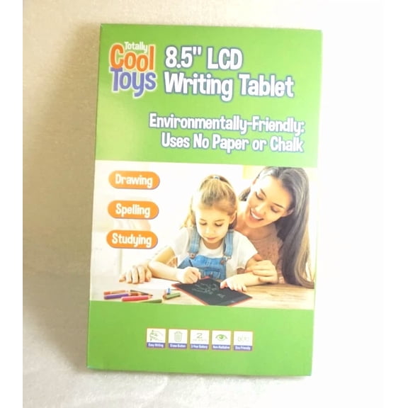 Totally Cool Toys 8.5" Lcd Writing Tablet Electronic Stylus Included Screen Lock