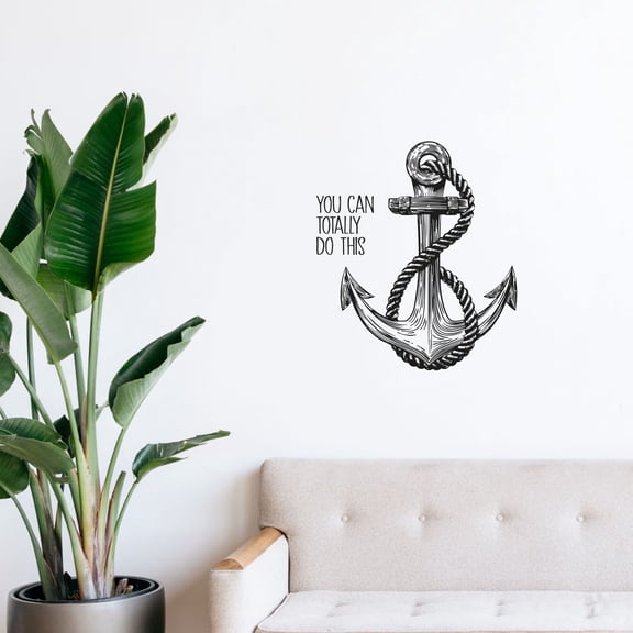 Totally Do This Quote Sailing Sailor Sail Boat Ocean Sea Silhouette Vinyl Design Wall Sticker Wall Art Wall Decal Boy Girl Kid Room Bedroom Sailor Home Decor Stickers Decoration Size (10x8 inch)