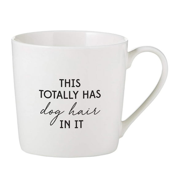 Totally Has Dog Hair Classic White 14 ounce Glossy Bone China Ceramic Caf Mug