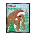 thumbnail image 1 of Totally Mammoth Christmas Scene Holiday Graphic Art Jet Black Framed Art Print Wall Art, 1 of 6