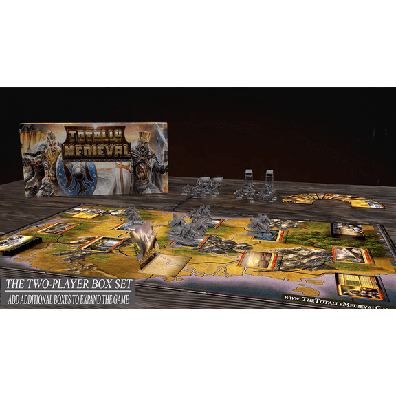Totally Medieval Adventure Game with Figurines, Mats (Box Set Game)