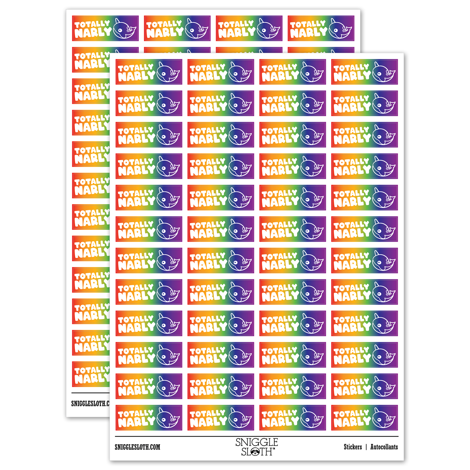 Knarly Sticker Totally Narly Narwhal Gnarly Good Awesome Teacher Student School ...
