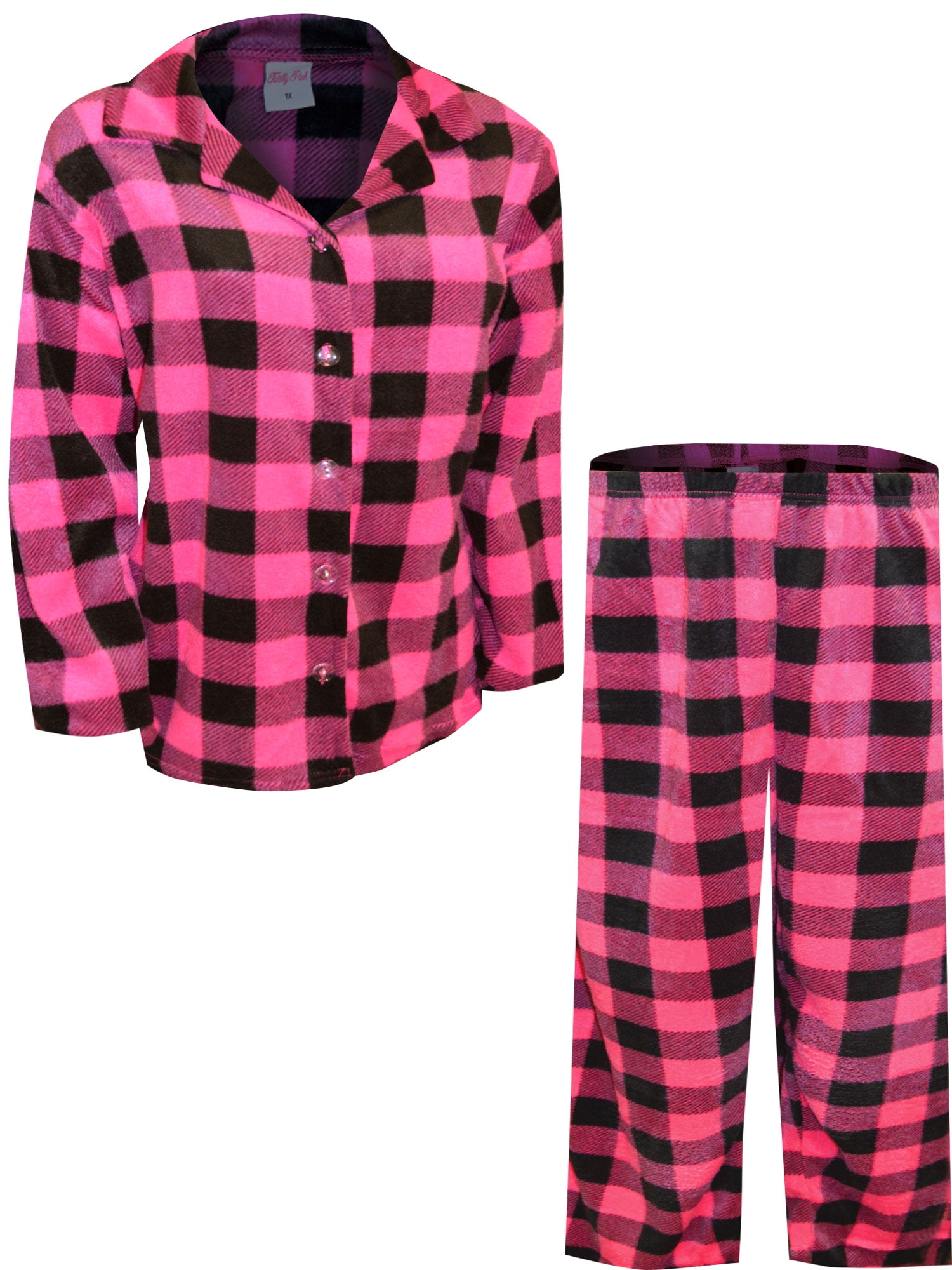 Totally Pink! Womens Hot Pink and Black Buffalo Plaid Plus Size ...