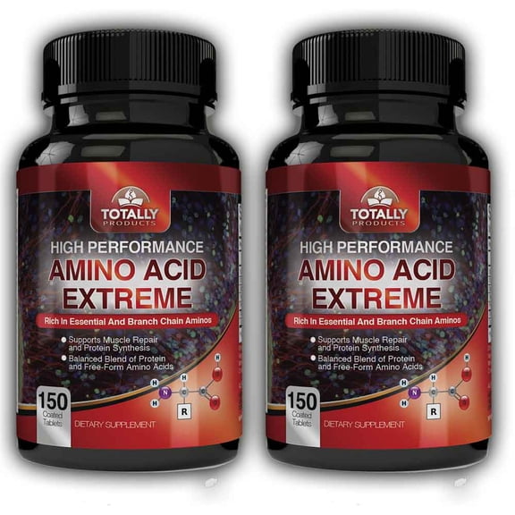Totally Products Advanced Body Building Amino Acids 2200mg (150 Tablets) - 2 Bottles