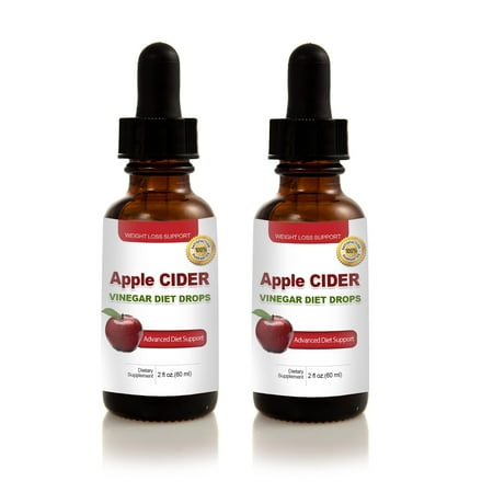 Totally Products Apple Cider Vinegar Diet Drops with African Mango 2-bottles(60ml)