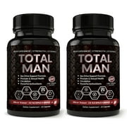 Totally Products Total Man 1600mg with Maca Root Powder Tribulus & Tongkat All-Natural aphrodisiac (60 Capsules) 2 bottles