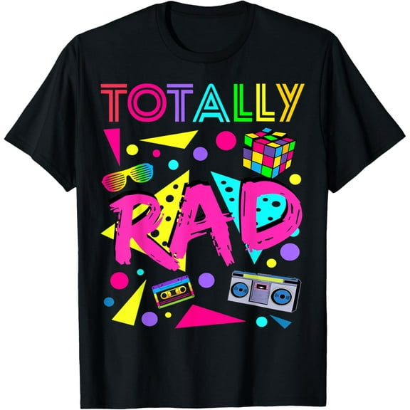 Totally Rad 1980s Vintage Eighties Costume Party Mens T-Shirt