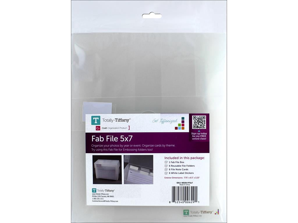Fab File Storage Totally Tiffany Fab File Box Medium 5x7 - Walmart.com