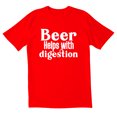 thumbnail image 1 of TotallyTorn Beer Helps With Digestion Novelty Sarcastic Funny Men's T Shirts, 1 of 2