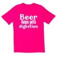 thumbnail image 1 of TotallyTorn Beer Helps With Digestion Novelty Sarcastic Funny Men's T Shirts, 1 of 2