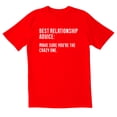 thumbnail image 1 of TotallyTorn Best Relationship Advice: Make Sure You're The Crazy One Novelty Sarcastic Funny Men's T Shirts, 1 of 2