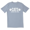 thumbnail image 1 of TotallyTorn Cats Becausse People Suck Novelty Sarcastic Funny Men's T Shirts, 1 of 2