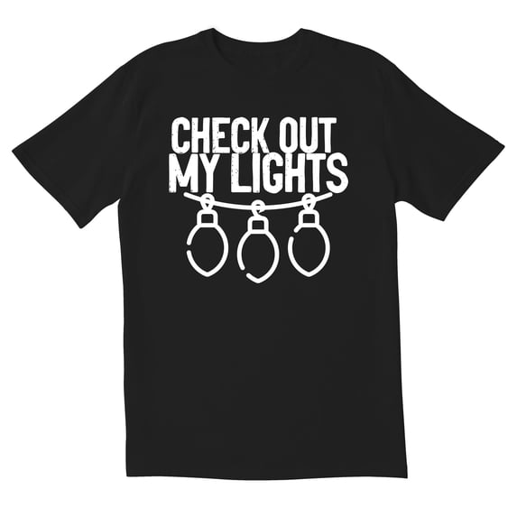 TotallyTorn Check Out My Lights Novelty Sarcastic Funny Mens Graphic T Shirts