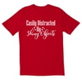 thumbnail image 1 of TotallyTorn Easily Distracted By Shiny Objects Novelty Sarcastic Funny Men's T Shirts, 1 of 2