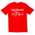 thumbnail image 1 of TotallyTorn Easily Distracted By Shiny Objects Novelty Sarcastic Funny Men's T Shirts, 1 of 2