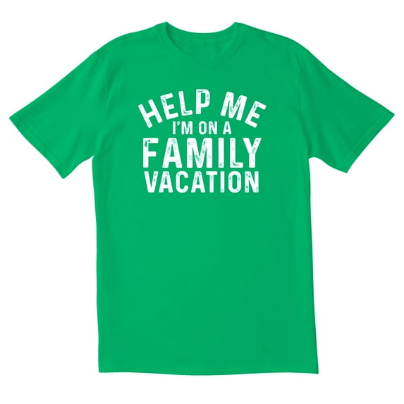 TotallyTorn Help Me I Am On A Family Vacation Novelty Sarcastic Funny Mens Graphic T Shirts