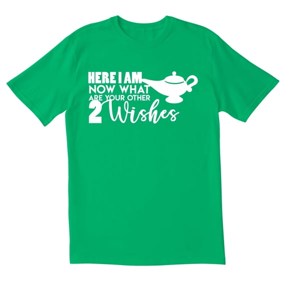 TotallyTorn Here I Am Now What Are Your Other 2 Wishes Novelty Sarcastic Funny Mens Graphic T Shirts