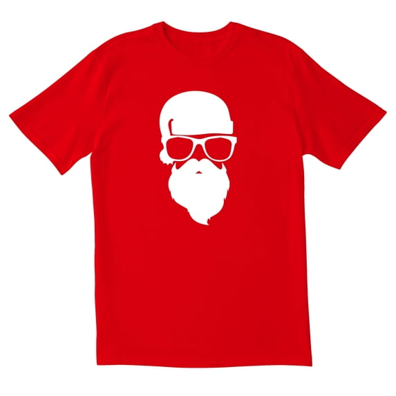 TotallyTorn Hipster Santa Novelty Sarcastic Funny Mens Graphic T Shirts Christmas Tshirts for Men Christmas Shirt Christmas Holiday Top Xmas Party Holiday Men's Tee Xmas Gift Idea