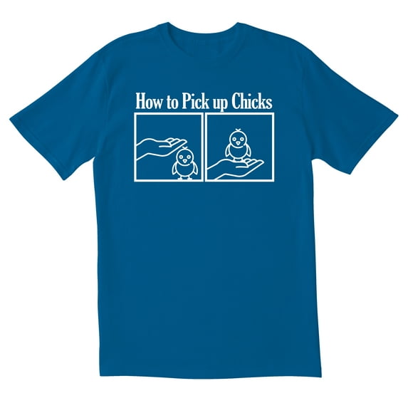 TotallyTorn How To Pick Up Chiks Novelty Sarcastic Funny Casual Mens Graphic T Shirts