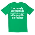 thumbnail image 1 of TotallyTorn I Am Currently Unsupervised Novelty Sarcastic Funny Men's T Shirts, 1 of 5