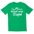 thumbnail image 1 of TotallyTorn I Am Mean Because You Are Stupid Novelty Sarcastic Funny Mens Graphic T Shirts, 1 of 5