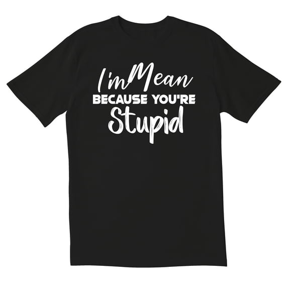 TotallyTorn I Am Mean Because You Are Stupid Novelty Sarcastic Funny Mens Graphic T Shirts