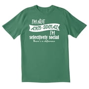 TOTALLY TORN TotallyTorn I Am Not Anti Social I Am Selectively Social There A Difference Novelty Sarcastic Funny Mens Graphic T Shirts