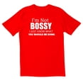 thumbnail image 1 of TotallyTorn I Am Not Bossy Novelty Sarcastic Funny Mens Graphic T Shirts, 1 of 5