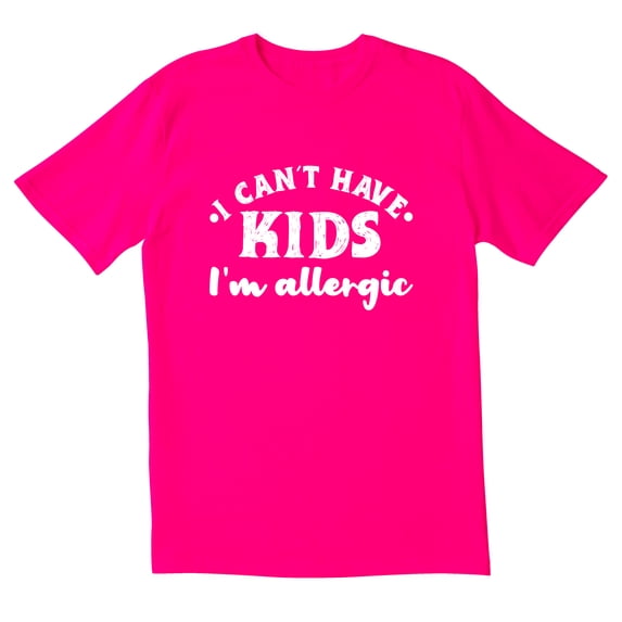 TotallyTorn I Can't Have Kids I'm Allergic Novelty Sarcastic Funny Mens Graphic T Shirts