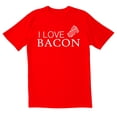 thumbnail image 1 of TotallyTorn I Love Bacon Novelty Sarcastic Funny Mens Graphic T Shirts, 1 of 5