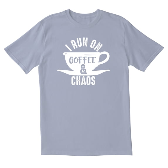 TotallyTorn I RUN ON COFFEE & CHAOS Novelty Sarcastic Funny Mens Graphic T Shirts