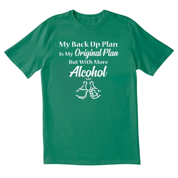TotallyTorn My Backup Plan Is My Original Plan Novelty Sarcastic Funny Men's T Shirts Sarcastic Printed T-Shirt for Men, Stylish T-Shirts, Pre-Shrunk and 100% Cotton Short Sleeve T-shirt