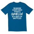 thumbnail image 1 of TotallyTorn I'm More Confused Than A Chameleon In A Bag Of Skittles Novelty Sarcastic Funny Men's T Shirts, 1 of 2