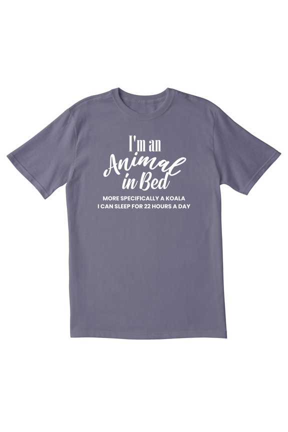 TotallyTorn I'm an Animal in Bed More Specifically a Koala I Can Sleep For 22 Hours a Day Novelty Sarcastic Funny Men's T Shirts