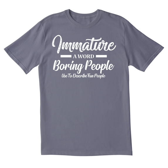 TotallyTorn Immature A Word Novelty Sarcastic Funny Mens Graphic T Shirts
