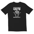 thumbnail image 1 of TotallyTorn Introvertrs Unite Novelty Sarcastic Funny Men's T Shirts, 1 of 2