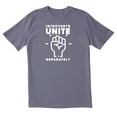 thumbnail image 1 of TotallyTorn Introvertrs Unite Novelty Sarcastic Funny Men's T Shirts, 1 of 2